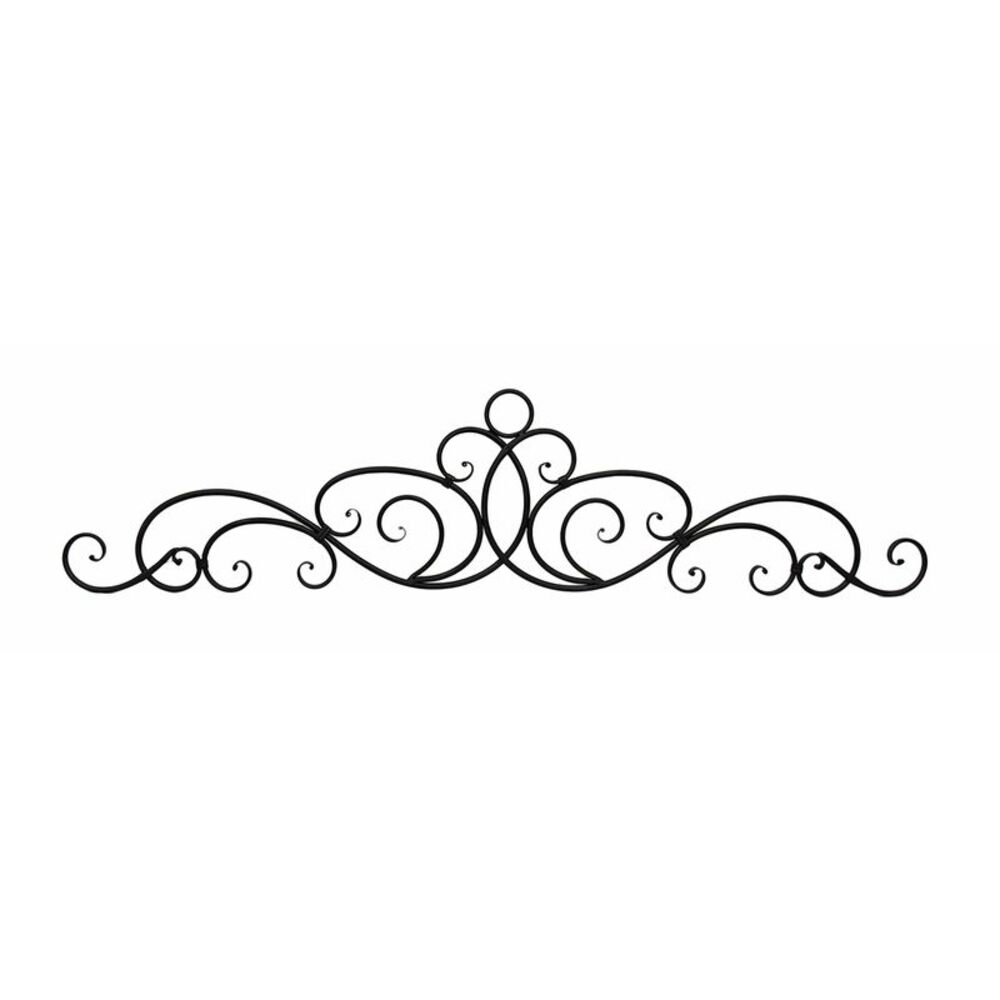 Antique Bronze Finish Scroll Wall Hanging Door Pediment